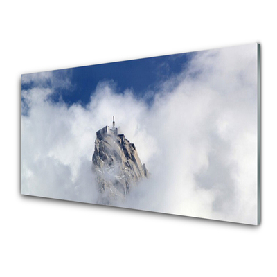 Glas billede Cloud Mountain Landscape