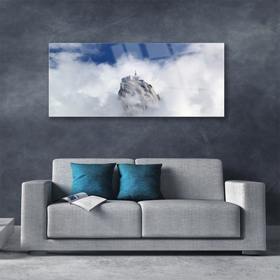 Glas billede Cloud Mountain Landscape