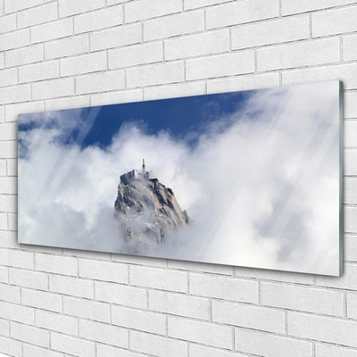 Glas billede Cloud Mountain Landscape