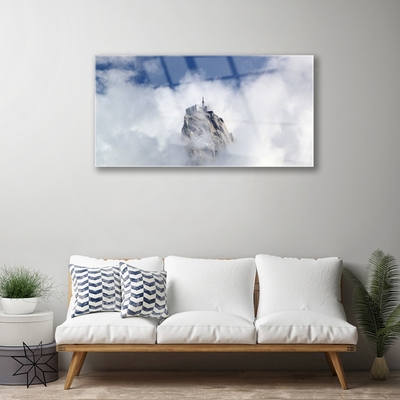 Glas billede Cloud Mountain Landscape