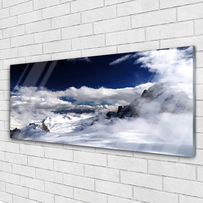 Glas billede Mountain Clouds Landscape