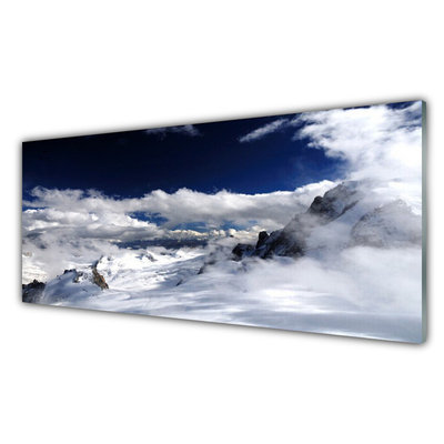 Glas billede Mountain Clouds Landscape