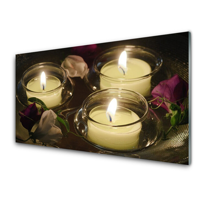 Glas billede Candles Art