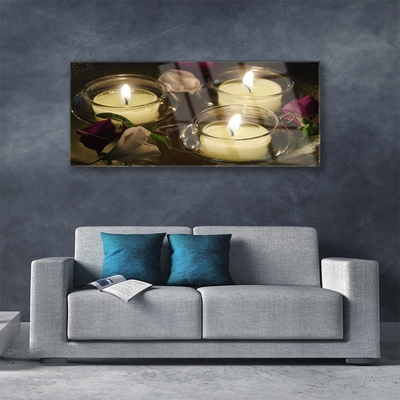 Glas billede Candles Art