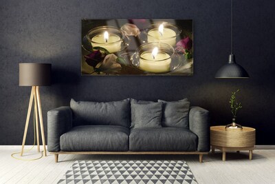 Glas billede Candles Art