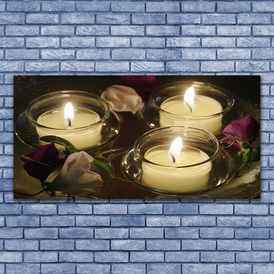 Glas billede Candles Art