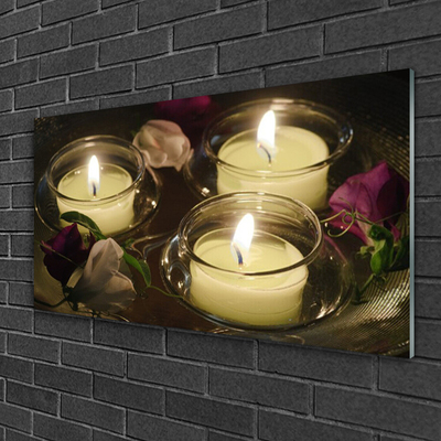 Glas billede Candles Art