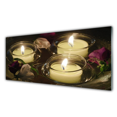 Glas billede Candles Art