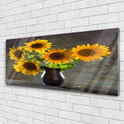 Billede glas Sunflower Vase Plant