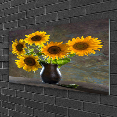 Billede glas Sunflower Vase Plant