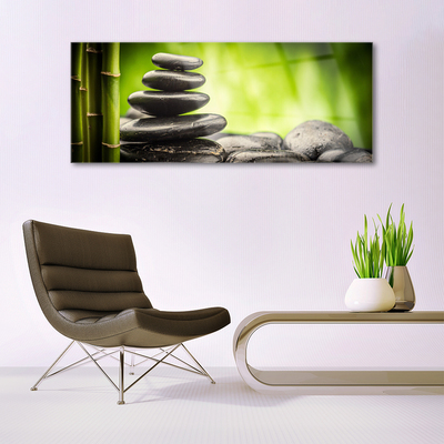 Glas billede Bamboo Stones Art