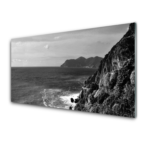 Billede glas Sea Mountain Landscape