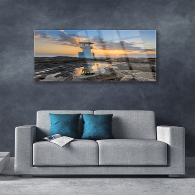 Billede glas Lighthouse Landscape