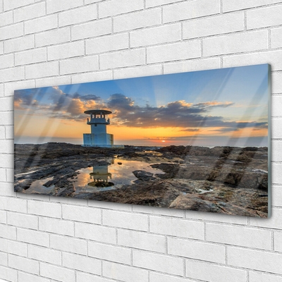 Billede glas Lighthouse Landscape