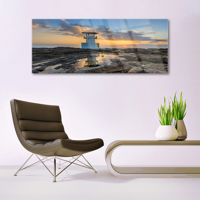 Billede glas Lighthouse Landscape