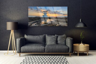 Billede glas Lighthouse Landscape