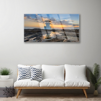 Billede glas Lighthouse Landscape