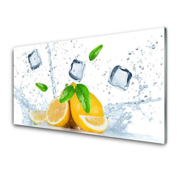 Billede glas Lemon Ice Cubes Kitchen