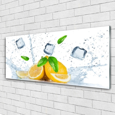 Billede glas Lemon Ice Cubes Kitchen