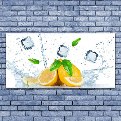 Billede glas Lemon Ice Cubes Kitchen