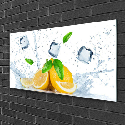 Billede glas Lemon Ice Cubes Kitchen