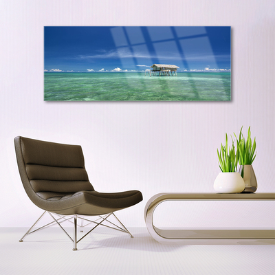 Glasbillede Sea Landscape