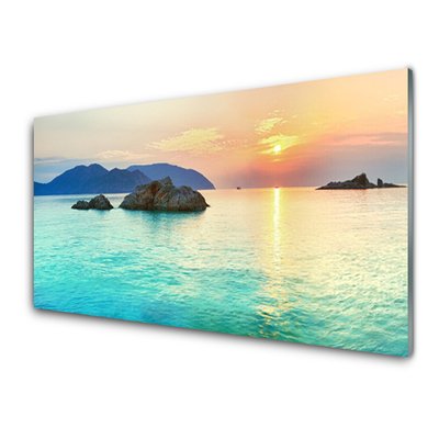 Glasfoto Sea Landscape