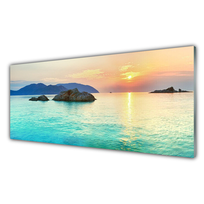 Glasfoto Sea Landscape