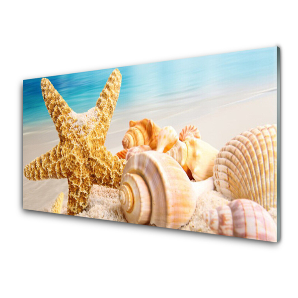 Glas billede Starfish Shell Art