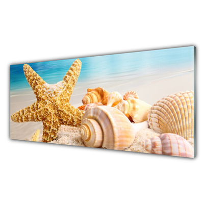 Glas billede Starfish Shell Art