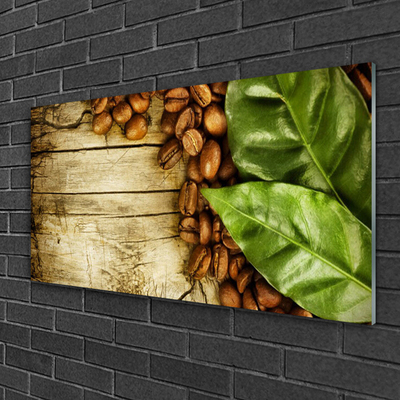 Glas billede Grains Coffee Leaves Kitchen