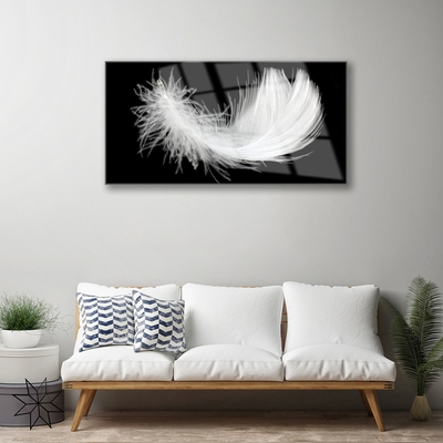 Glas billede Feather Art