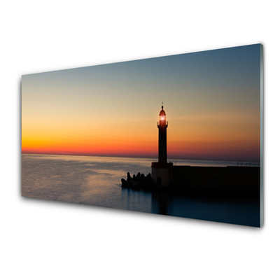 Billede glas Lighthouse Landscape