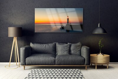 Billede glas Lighthouse Landscape