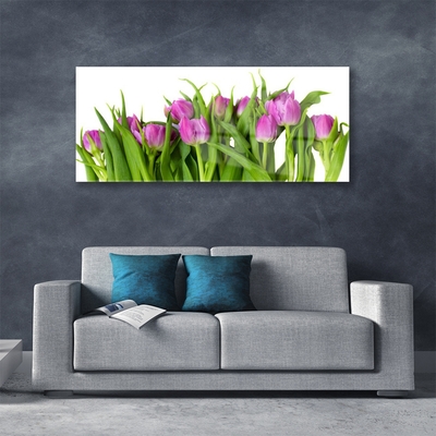 Billede i glas Tulipaner Blomster Plante