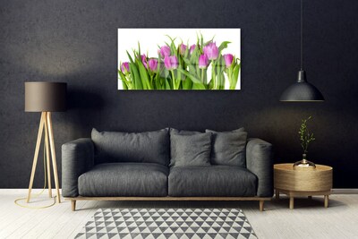 Billede i glas Tulipaner Blomster Plante