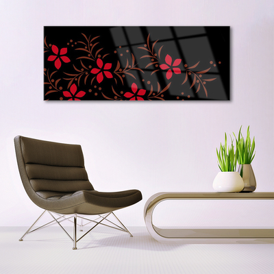 Billede glas Blomster Plante Natur Kunst