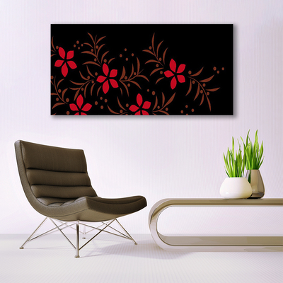 Billede glas Blomster Plante Natur Kunst