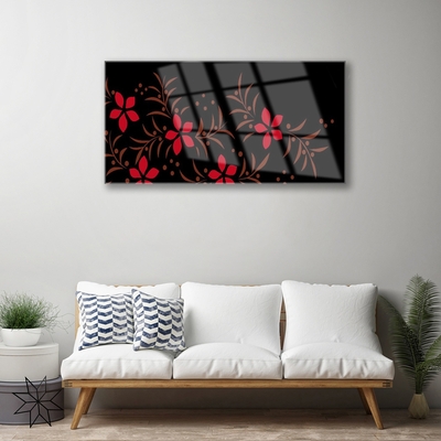 Billede glas Blomster Plante Natur Kunst