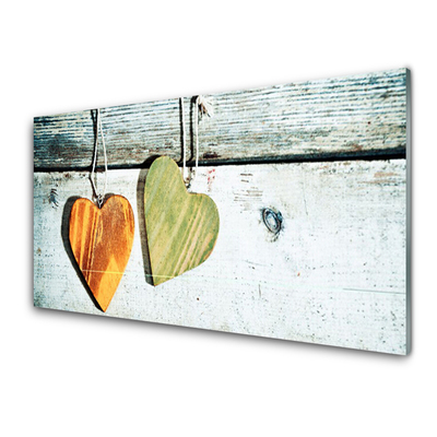 Glasbillede Heart Wood Art