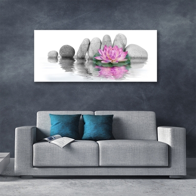 Glas billede Flower Stones Art