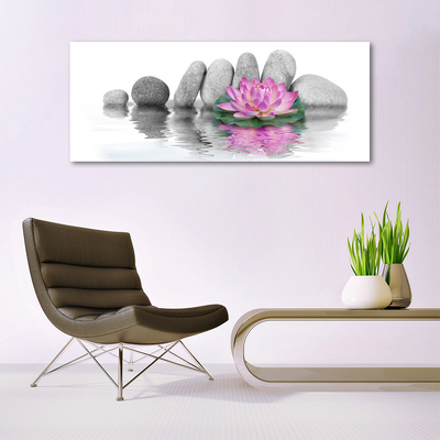 Glas billede Flower Stones Art