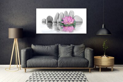 Glas billede Flower Stones Art