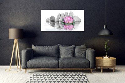 Glas billede Flower Stones Art