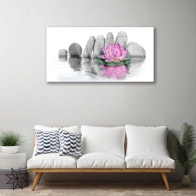 Glas billede Flower Stones Art