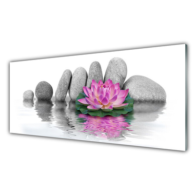 Glas billede Flower Stones Art