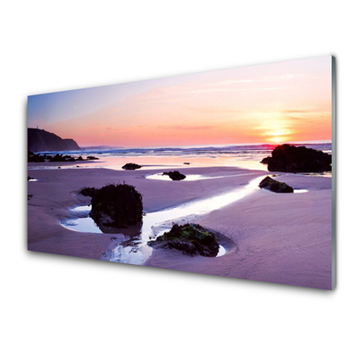 Glasfoto Beach Landscape