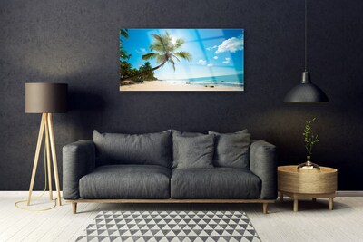 Print på glas Palm Tree Beach Landscape