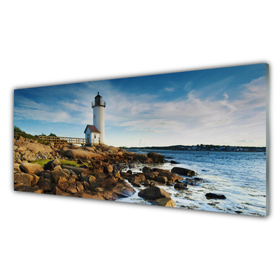 Glasfoto Lighthouse Landscape