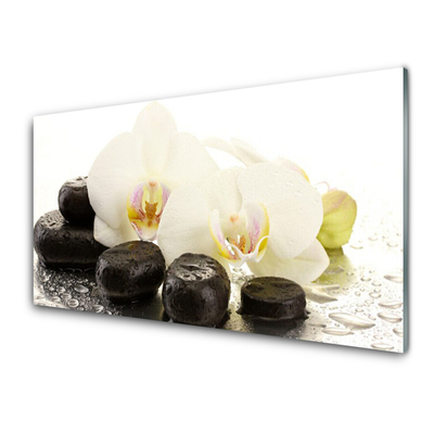 Glas billede Flower Stones Art